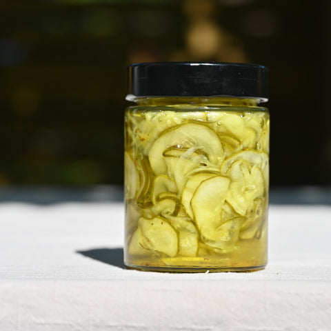 One jar of bread and butter pickles
