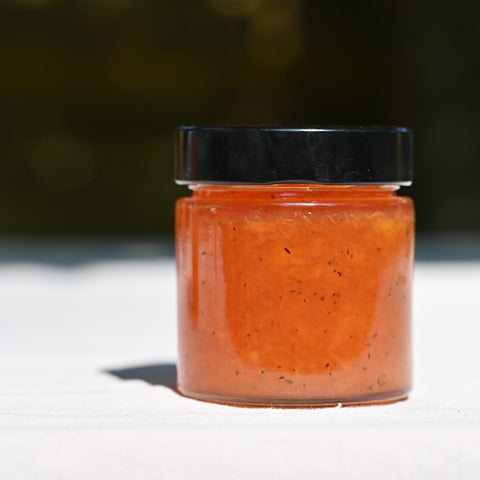 One small jar of peach and earl grey jam