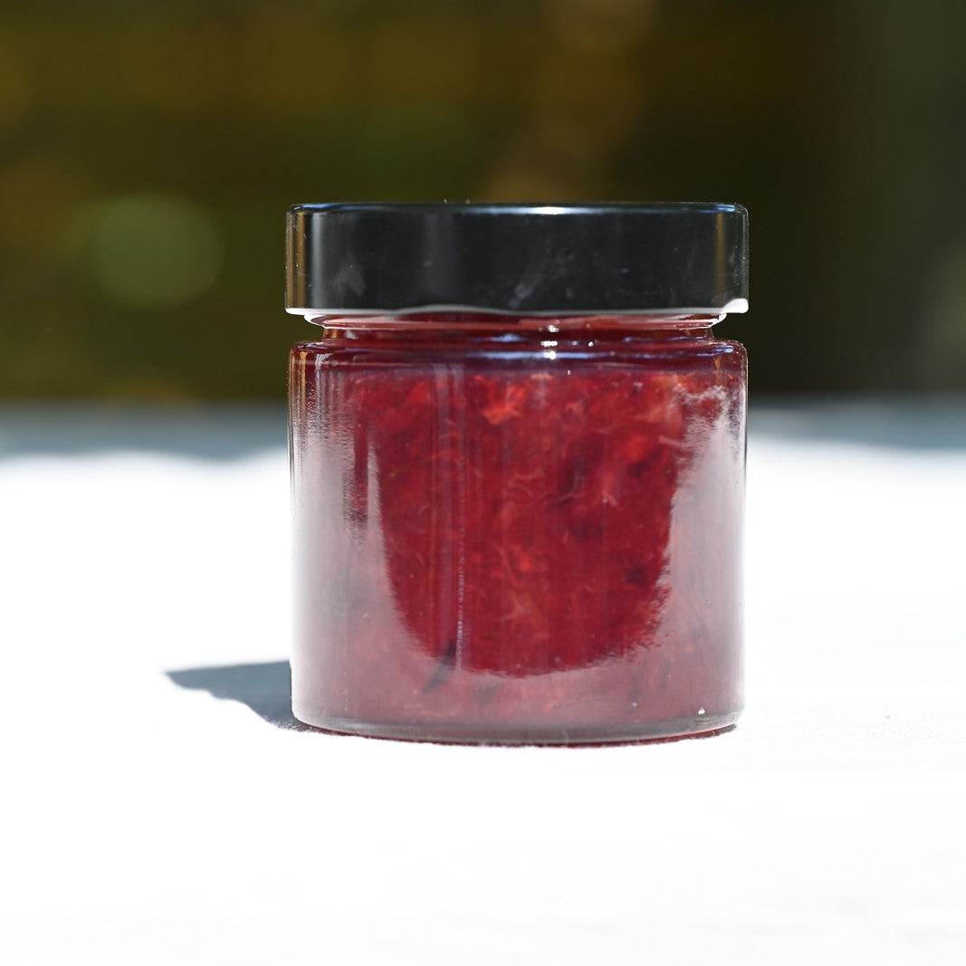 One jar of plum jam