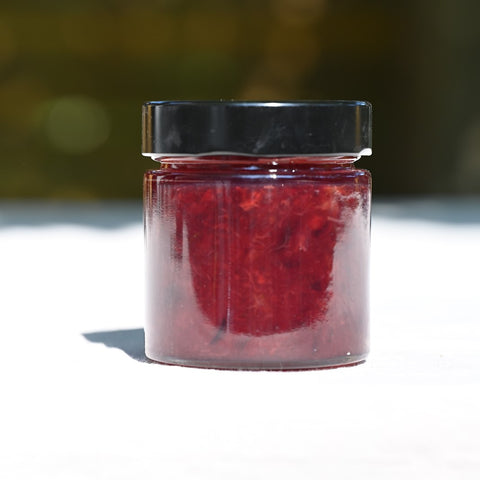 One jar of plum jam